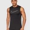 Nike Άνδρες Μπλουζάκια Τεχνικά Φανελάκι τεχνικό Pro Dri-Fit DD1988 Μαύρο Tight Fit