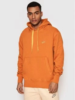 Nike Άνδρες Μπλούζες Χωρίς Φερμουάρ Μπλούζα Sportswear DA0023 Πορτοκαλί Regular Fit