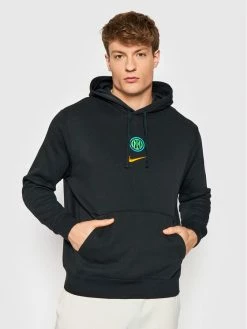 Nike Άνδρες Μπλούζες Χωρίς Φερμουάρ Μπλούζα Inter Milan Club DB7892 Μαύρο Regular Fit