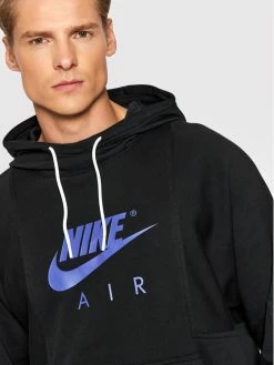 Nike Άνδρες Μπλούζες Χωρίς Φερμουάρ Μπλούζα Air Logo DD6383 Μαύρο Regular Fit -Nike Εκπτώσεις unnamed file 2454