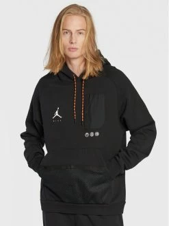 Nike Άνδρες Μπλούζες Χωρίς Φερμουάρ Μπλούζα Jumpman DJ0258 Μαύρο Relaxed Fit