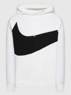 Nike Άνδρες Μπλούζες Χωρίς Φερμουάρ Μπλούζα Sportswear Swoosh Tech Fleece DD8222 Λευκό Regular Fit -Nike Εκπτώσεις unnamed file 261