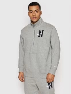 Nike Άνδρες Μπλούζες Χωρίς Φερμουάρ Μπλούζα Sportswear Club DQ4088 Γκρι Regular Fit