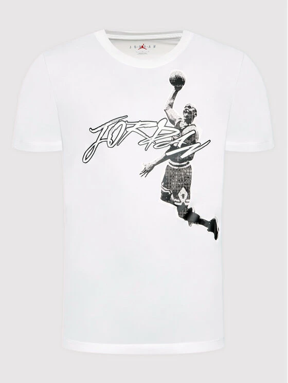 Nike Άνδρες T-shirts T-Shirt Jordan Air DH8924 Λευκό Regular Fit 5 Nike Άνδρες T-shirts T-Shirt Jordan Air DH8924 Λευκό Regular Fit - Image 5