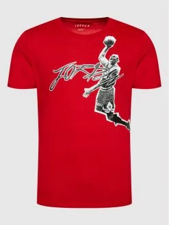 Nike Άνδρες T-shirts T-Shirt Jordan Air DH8924 Κόκκινο Regular Fit -Nike Εκπτώσεις unnamed file 3263