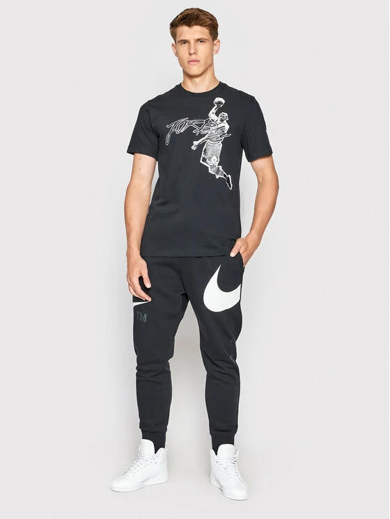 Nike Άνδρες T-shirts T-Shirt Jordan Air DH8924 Μαύρο Regular Fit 2 Nike Άνδρες T-shirts T-Shirt Jordan Air DH8924 Μαύρο Regular Fit - Image 2