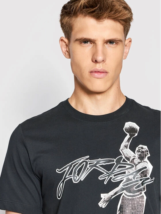 Nike Άνδρες T-shirts T-Shirt Jordan Air DH8924 Μαύρο Regular Fit 4 Nike Άνδρες T-shirts T-Shirt Jordan Air DH8924 Μαύρο Regular Fit - Image 4