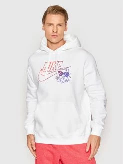 Nike Άνδρες Μπλούζες Χωρίς Φερμουάρ Μπλούζα Sportswear DN5200 Λευκό Regular Fit