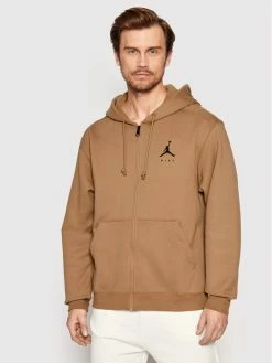 Nike Άνδρες Μπλούζες Με Κουκούλα Μπλούζα Air Jordan Jumpman DC9606 Καφέ Regular Fit