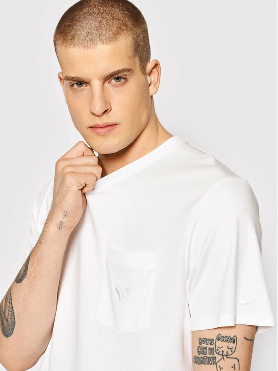 Nike Άνδρες T-shirts T-Shirt Court Rafa CZ0387 Λευκό Regular Fit 4 Nike Άνδρες T-shirts T-Shirt Court Rafa CZ0387 Λευκό Regular Fit - Image 4