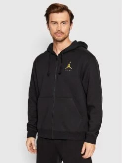 Nike Άνδρες Μπλούζες Με Κουκούλα Μπλούζα JumpMan DC9606 Μαύρο Regular Fit