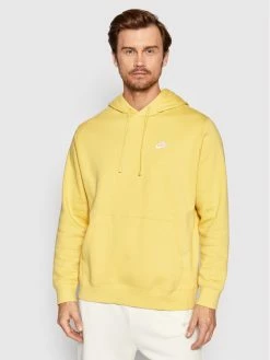 Nike Άνδρες Μπλούζες Χωρίς Φερμουάρ Μπλούζα Sportswear Club BV2654 Κίτρινο Standard Fit