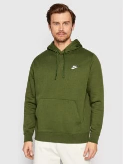 Nike Άνδρες Μπλούζες Χωρίς Φερμουάρ Μπλούζα Sportswear Club BV2654 Πράσινο Standard Fit