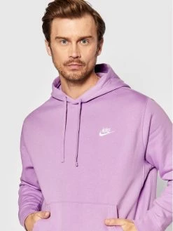 Nike Άνδρες Μπλούζες Χωρίς Φερμουάρ Μπλούζα Sportswear Club BV2654 Μωβ Regular Fit -Nike Εκπτώσεις unnamed file 3352