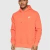 Nike Άνδρες Μπλούζες Χωρίς Φερμουάρ Μπλούζα Sportswear Club BV2654 Πορτοκαλί Standard Fit