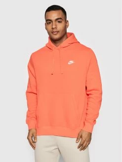 Nike Άνδρες Μπλούζες Χωρίς Φερμουάρ Μπλούζα Sportswear Club BV2654 Πορτοκαλί Standard Fit