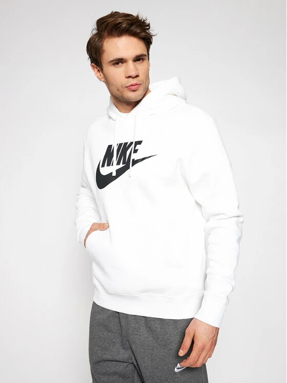 Nike Άνδρες Μπλούζες Χωρίς Φερμουάρ Μπλούζα Sportswear Club BV2973 Λευκό Standard Fit 1 Nike Άνδρες Μπλούζες Χωρίς Φερμουάρ Μπλούζα Sportswear Club BV2973 Λευκό Standard Fit