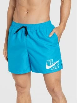 Nike Άνδρες Boardshorts Σορτς κολύμβησης Logo Lap 5 NESSA566 Μπλε Regular Fit