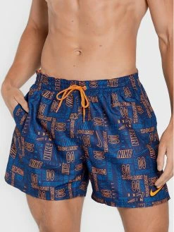 Nike Άνδρες Boardshorts Σορτς κολύμβησης Logo Mashup 5 Volley NESSC482 Σκούρο μπλε Regular Fit