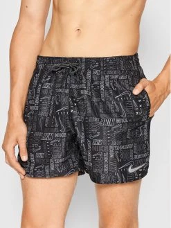 Nike Άνδρες Boardshorts Σορτς κολύμβησης Logo Mashup 5 Volley NESSC482 Μαύρο Regular Fit