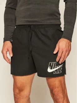 Nike Άνδρες Boardshorts Σορτς κολύμβησης Logo Lap 5 NESSA566 Μαύρο Standard Fit
